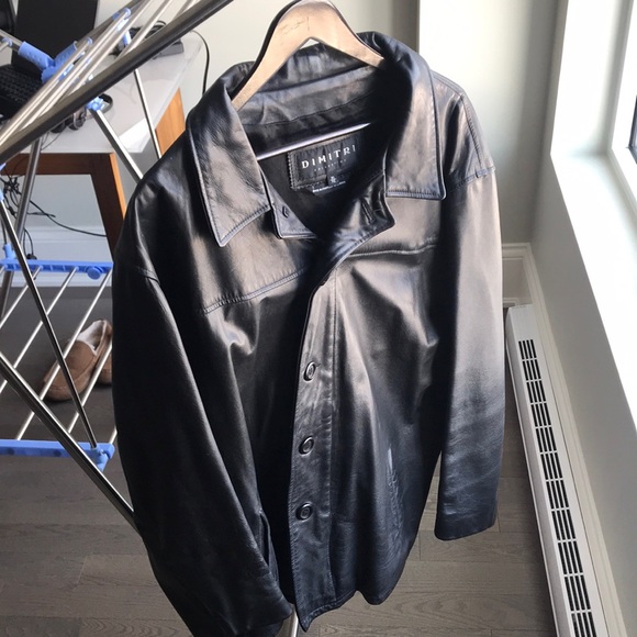 Like New Authentic Black Leather Jacket - Dimitri Leather - Picture 1 of 4
